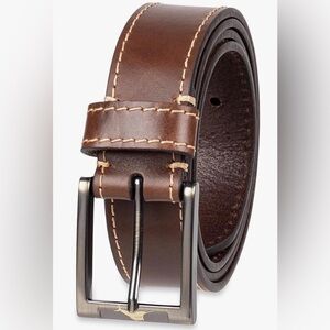 Tommy Bahama Classic Leather Belt Brown Size M 34-36 Brand New